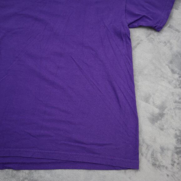 Moda Bazaar Shirt Womens One Size Purple Floral Round Neck Short Sleeve Tee - Picture 14 of 16